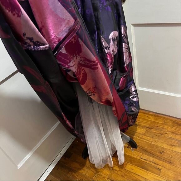 ⬇️REDUCED!! ADRIANNA PAPELL | Purple Floral Gown Women's Size 12 - Picture 13 of 16